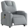 VidaXL Electric Reclining Massage Chair Light Grey Fabric 3204356