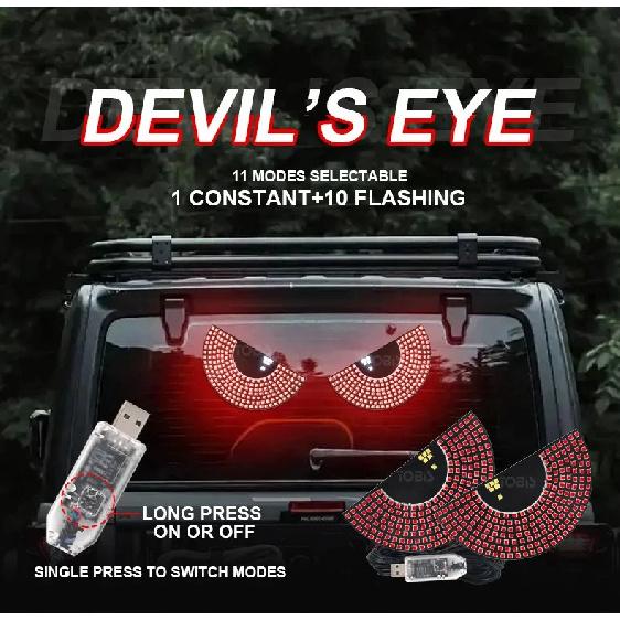 2Pcs Devil Eyes LED Car Headlight With Mini Projector Lens Turn Signal Lamp Bright Light