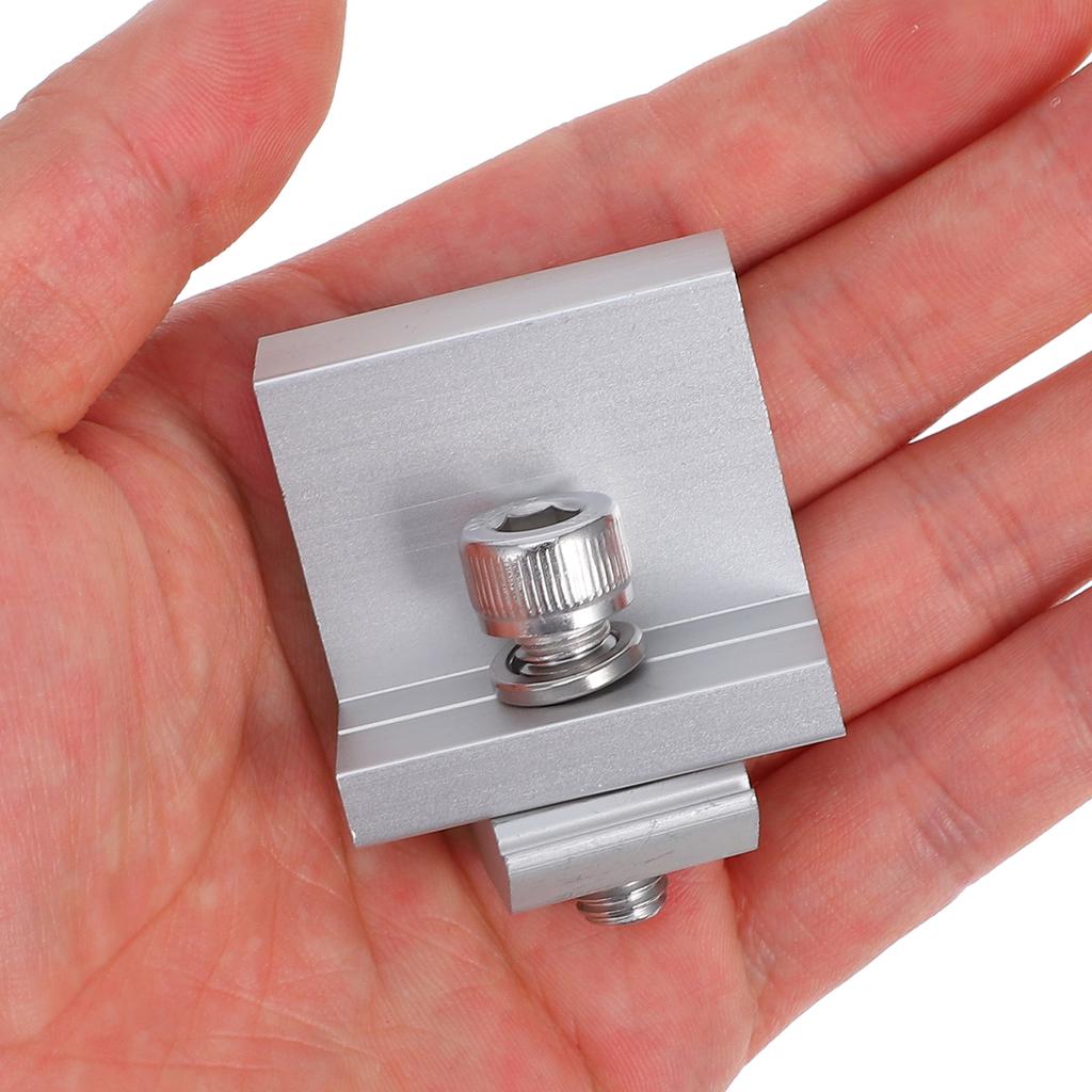 12Pcs Solar Panel Side Pressure Block Component Aluminium Alloy Bracket Easy Install Longevity Versatile Design