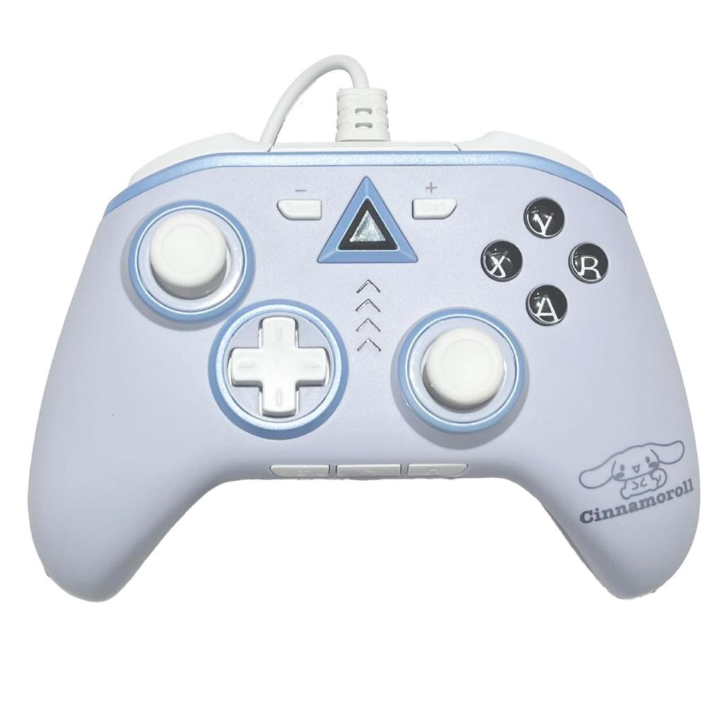 Allone PC Controller Sanrio Characters Cinnamoroll 16 X 4 X 11 Cm PC Game with Silicone Grip Rapid Fire Function Wired Only Sanrio Blue ALG-PCCSCN