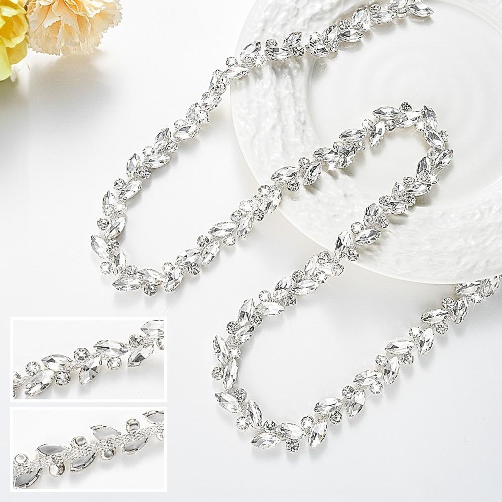 1Yard/90cm Rhinestone Border DIY Multi-color Crystal Diamond Ribbon Versatile Self-adhesive Rhinestone Chain