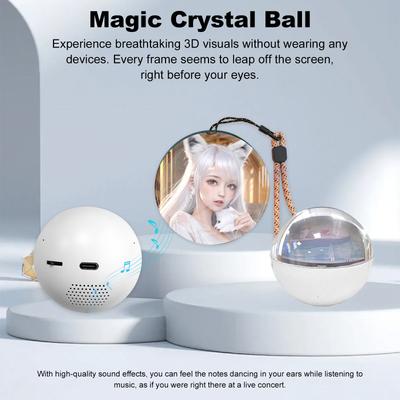 2.76 Inch Digital Display Memory Sphere Upload Videos & Photos Memory Orb Video Crystal Ball for Birthday Anniversary Xmas