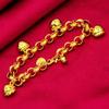 O Chain Gold Plated Heart Bracelet Elegant Charm Bangle Daily Hollow Bracelet  Party