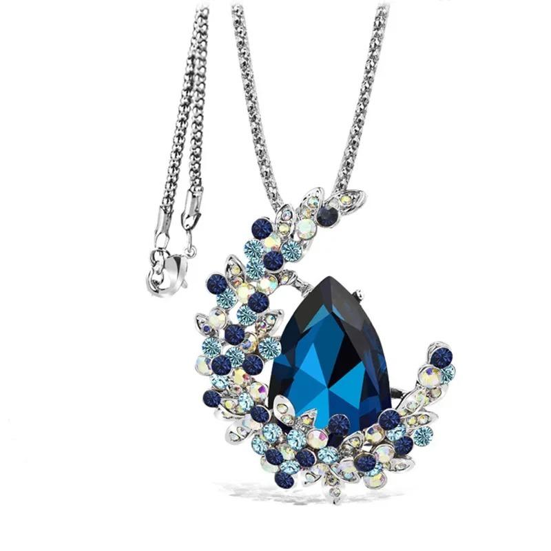 

Новое южнокорейское ожерелье в форме луны с бриллиантами, длинное, женственное, универсальное, цепочка для свитера с кристаллами, нишевый дизайн, стильный аксессуар