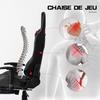 Chaise gamer - Foxsport - Ergonomique - Repose-pieds télescopique - Réglable en hauteur - Accoudoirs réglables