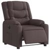 Electric Recliner Chair Dark Brown Fabric