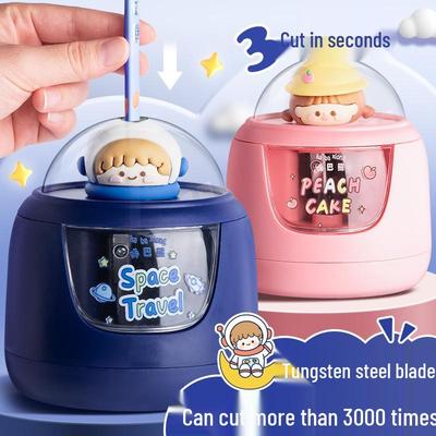 Kaba Bear Electric Pencil Sharpener - Automatic, Cartoon Design for Students and Children