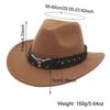 Vintage Studded Bullhead Western Cowboy Hat Ethnic Style Wide Brim Jazz Fedora Hats Tibetan Style Top Hat for Women Men