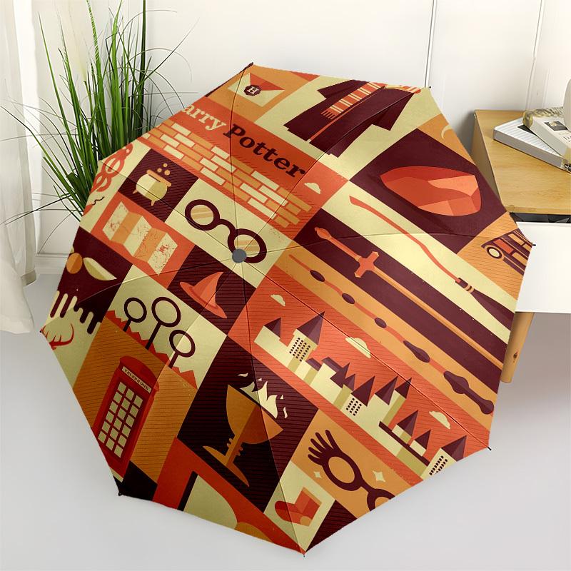 

1pc Harry Potter Icons Umbrella with Plastic Handle,Cartoon Pattern,Suitable for All Seasons Multi-functional Umbrella522