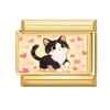 New Lovely Cat Dog Flowers Gold Color Italian Charm Links Fit 9MM Stainless Steel Bracelet Women Men DIY Making Christmas Gifts