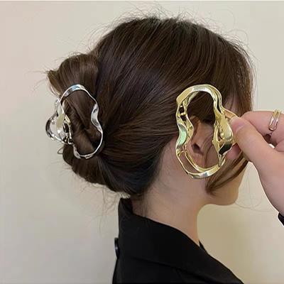 New Women Elegant Hollow Geometric Metal Hair Claw Vintage Hair Clips Headband Hairpin Hair Crab Hair Accessories