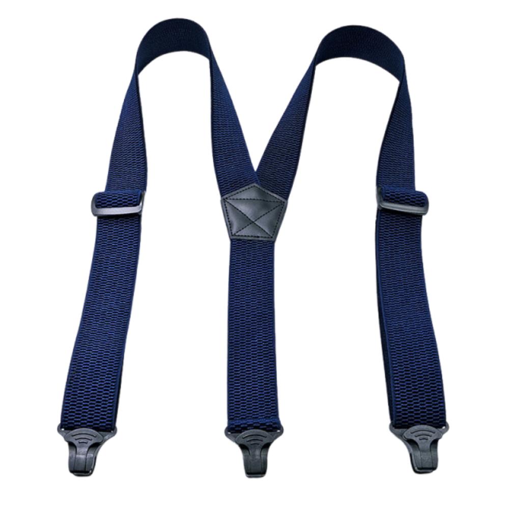 3.8cm Wide Work Suspenders with 3 Gripper Clasps Elastic Pants Braces  Business