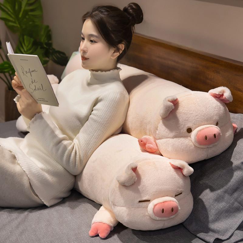 Plush Pig Pillow Toy For Kids And Girls Soft Animal Bed Cushion