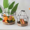 Elegant Farmhouses Fruit Basket with Removable Banana Holder Accessory for Kitchen and Dining Table Storage Solution