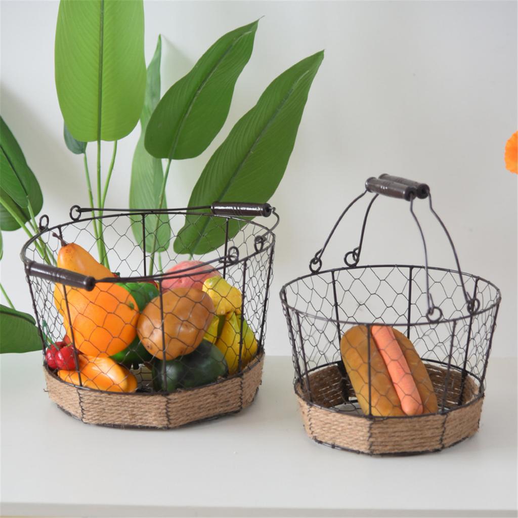 Elegant Farmhouses Fruit Basket with Removable Banana Holder Accessory for Kitchen and Dining Table Storage Solution