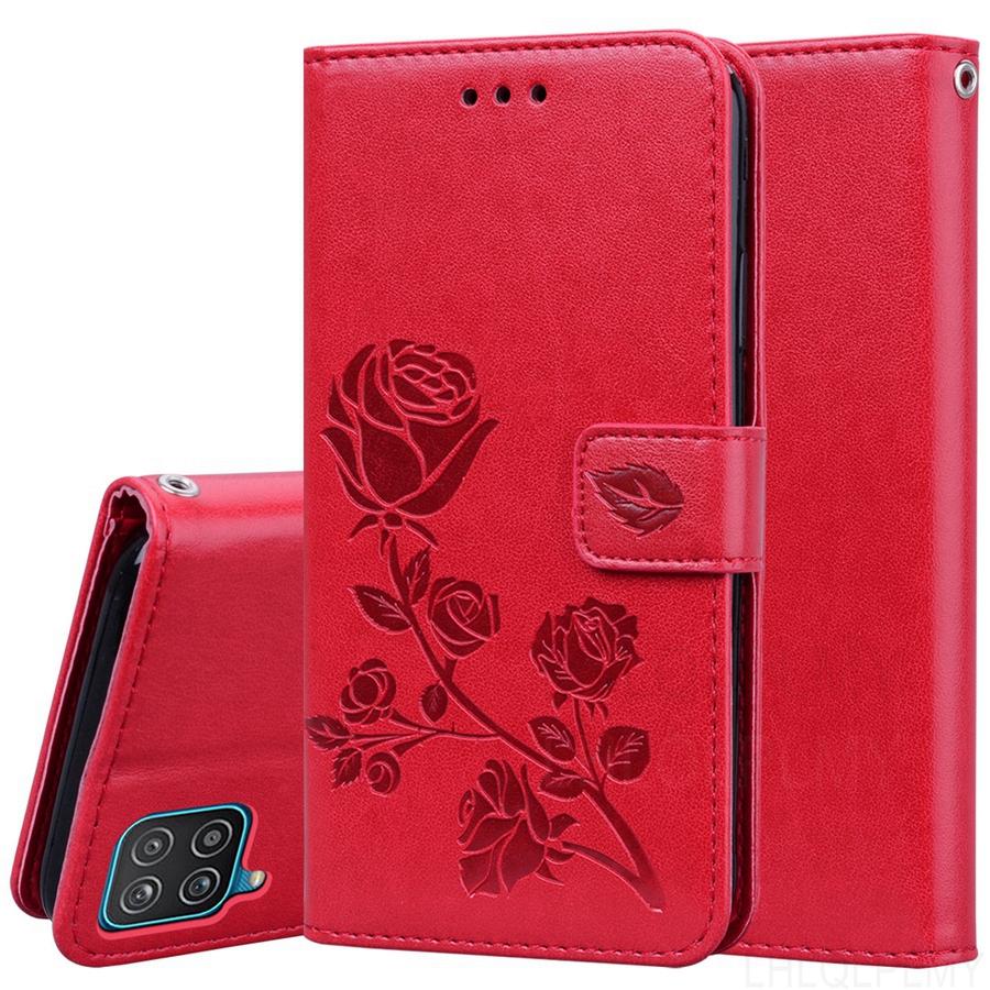 Rose Leather Wallet Flip Case For Vivo Y33S Y31 Y52 Y72 Y76 V21 V23 5G Y30 Y50 V29 Y19 V17 Y21 Y53S Y55 Y75 Y20S Y21S Y11S Cover