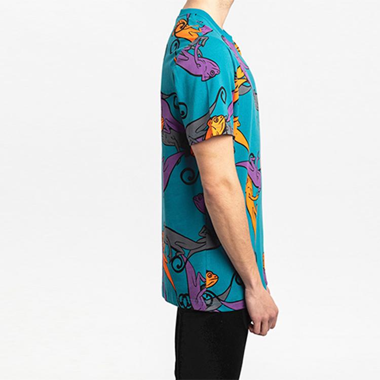 adidas Originals Trefoil Allover Mehrfarbiger Chamäleon-Print Kurzarm-T-Shirt Herren Tops FM3686