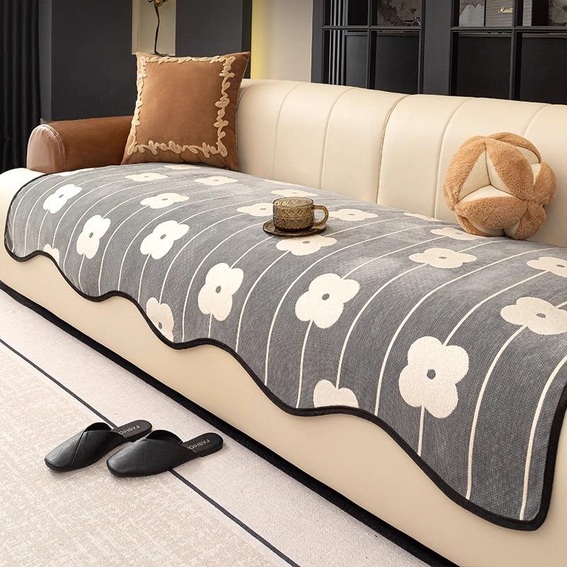Premium Sense Irregular Special-shaped Sofa Cushion Universal In All Seasons 2025 New Fixed Non-slip Straight Row Seat Cushion Cover Cloth