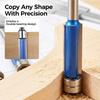 Double Bearing Flush Trim Router Bit Set, 2026 Upgrade Dual Bearing Trimming Tool Set 1/4-Inch New Deburring and Polishing Tool Size Universal (4PCS)