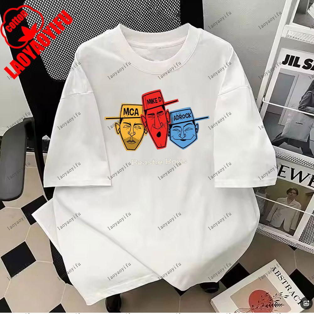 Beastie Boys Cool Tshirt ONeck Short Sleeves Hip Hop Music T Shirt Hipster Tops Tees Harajuku Camisetas 2025 Fashion Unisex Tops