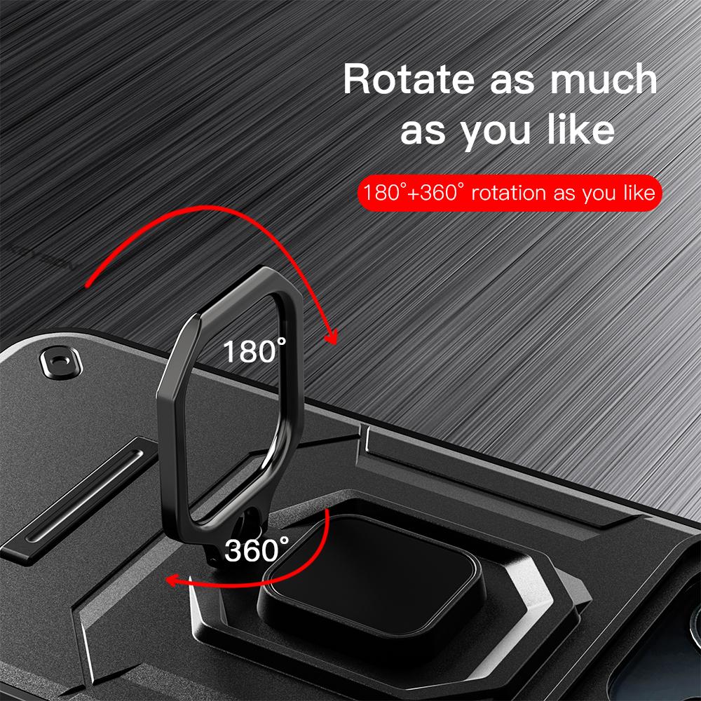 KEYSION Shockproof Armor Case for Redmi 15C 171mm 173mm Slide Camera Lens Protection Metal Ring Stand Phone Back Cover for POCO C85