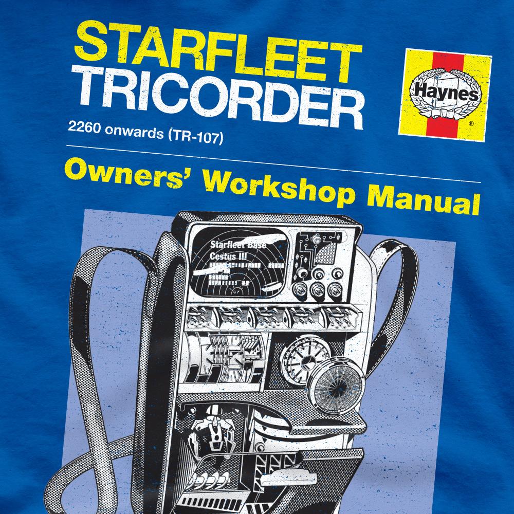 Star Trek Mens Tricorder Manual T-Shirt