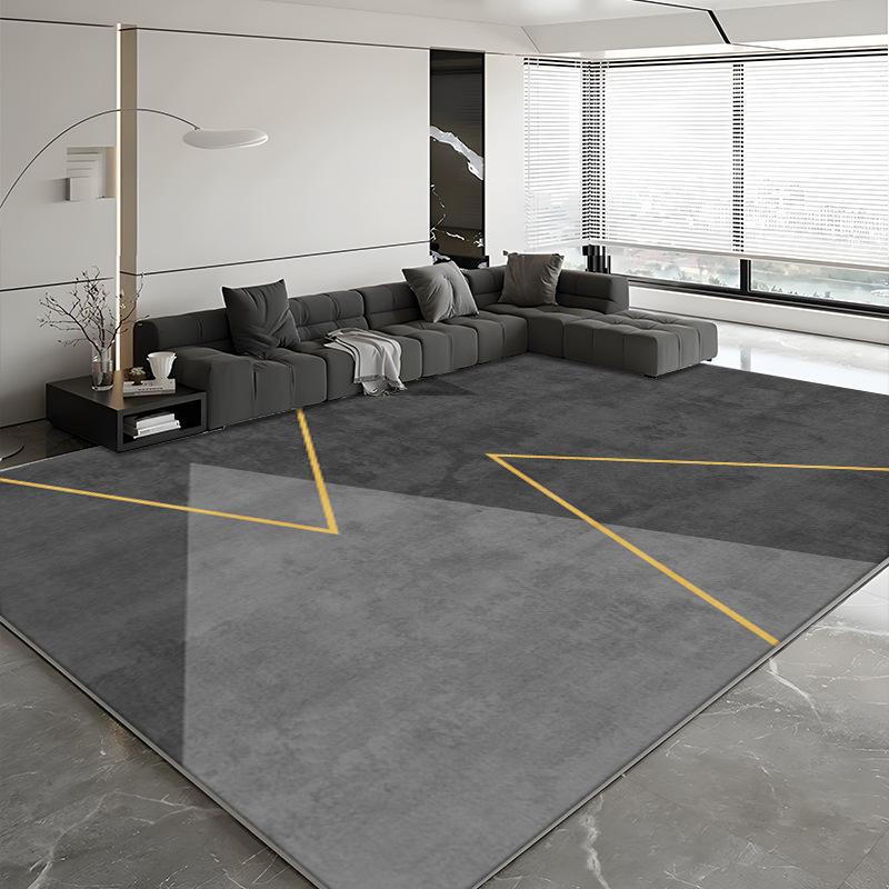 Modern Simple Style Large Living Room Rug Geometric Pattern Antiskid Office Decor Carpet Soft Easy Cleaning Coffee Tables Mat