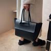 High-end large bag women's bag, new trendy Korean version large-capacity handbag, autumn and winter retro commuter tote bag