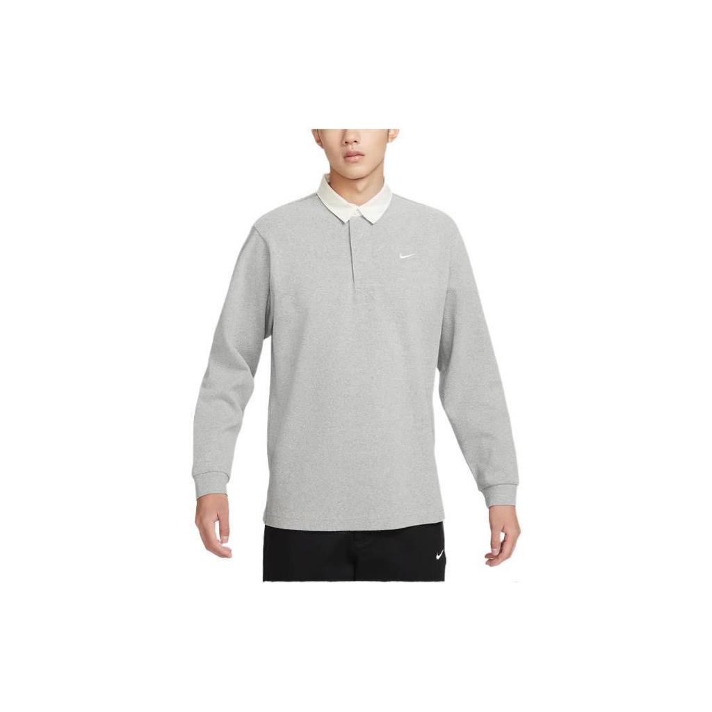 Nike Polo Shirts Men's Gray Polo Collar Moderate Straight Fit DQ5222-063