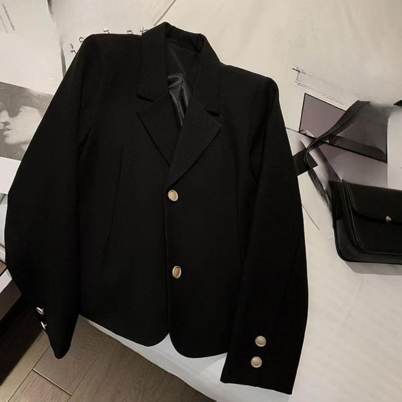 Trendy Short Blazer for Women Spring Autumn Petite Fit Stylish Elegant Office Jacket