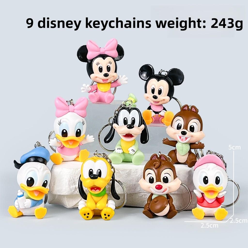 

Mouse Minnie Mouse Donald Duck Keychain Mini Anime Figures Set Pendant