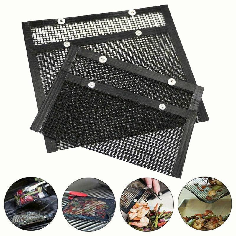 Återanvändbar Non-stick BBQ Grillnätpåse Grillisoleringsmatta Utomhuspicknickverktyg