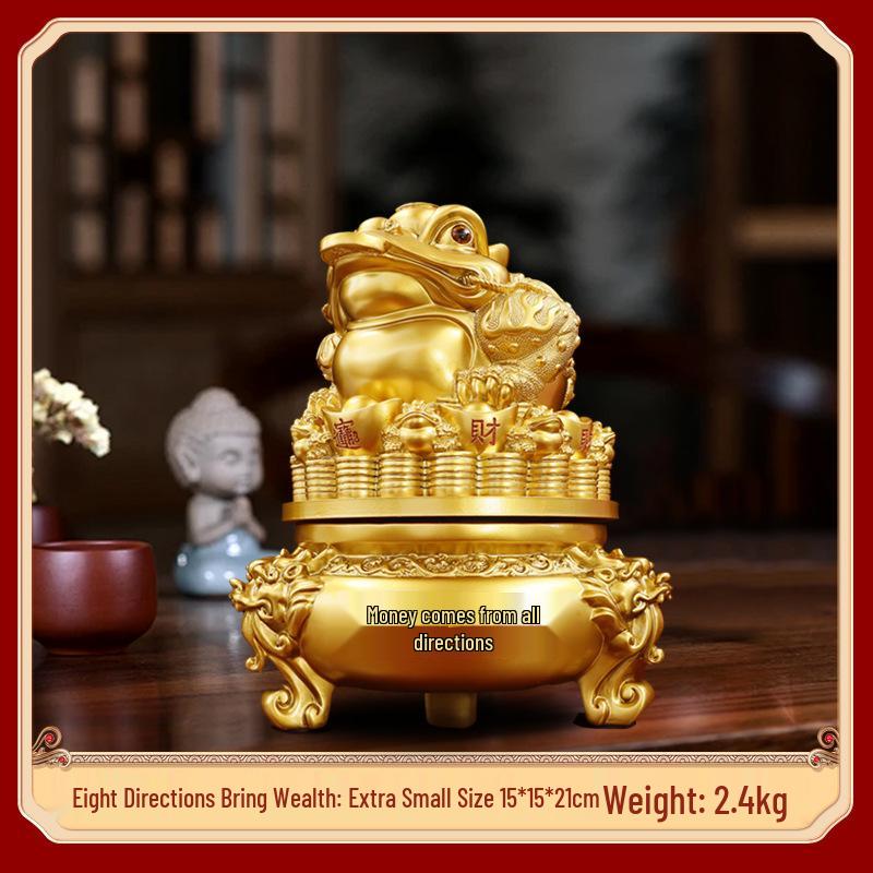 Китайская золотая жаба, полимерная фигурка для декора дома или офиса As Shown