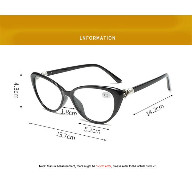 Ladies Cat Eye Computer Reading Glasses Elderly Presbyopic Eyeglasses Spectacles Female +0.5+0.75+1.25+1.5+1.752+2.0+2.25+2.75