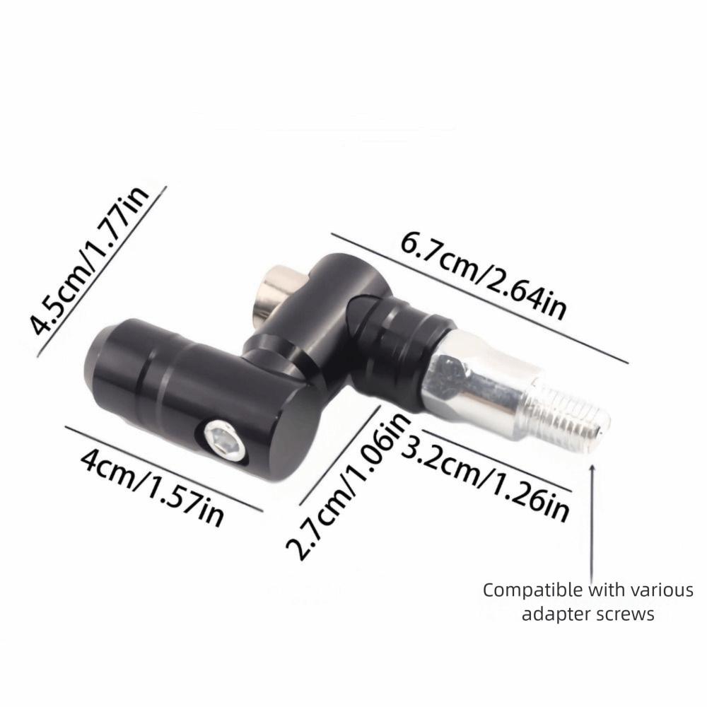 2Pcs Adjustable Motorcycle Mirror Mount Aluminum Zinc Zinc Alloy Mirror Riser Bracket  Bike Accessories