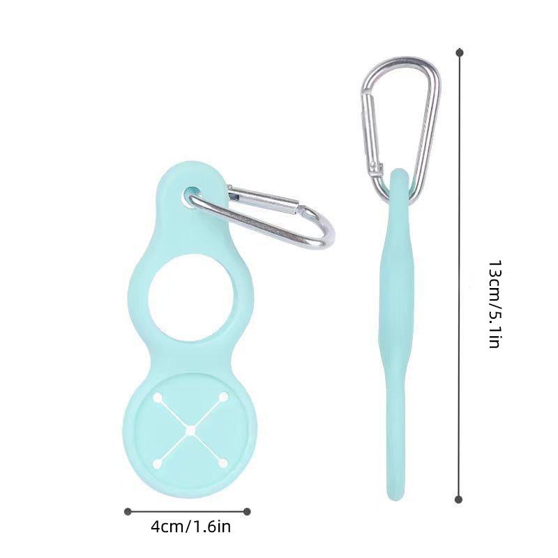 4pcs Portable Silicone Water Bottle Buckle Carabiner Clip Bottle Holder Towel Hanger Backpack Clip Camping Hiking Travel Tools