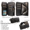Multi-Card Slot Wallet-Style Phone Case (Long Strap + Short Strap) for IPhone 17/16/15/14/13/12/11 Pro Max Protective Set with Coin Pocket