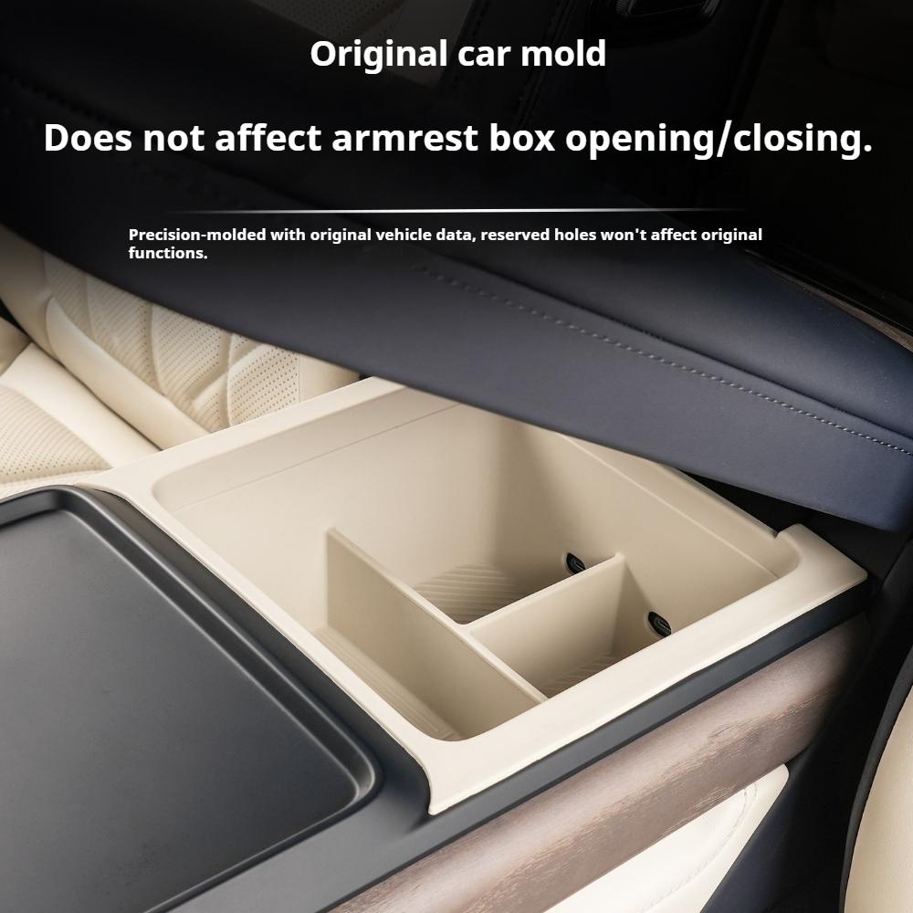 Fit For ZEEKR 9X 2025 Car Specialized Armrest Box Silicone Storage Box Original Color Interior Modification Protection