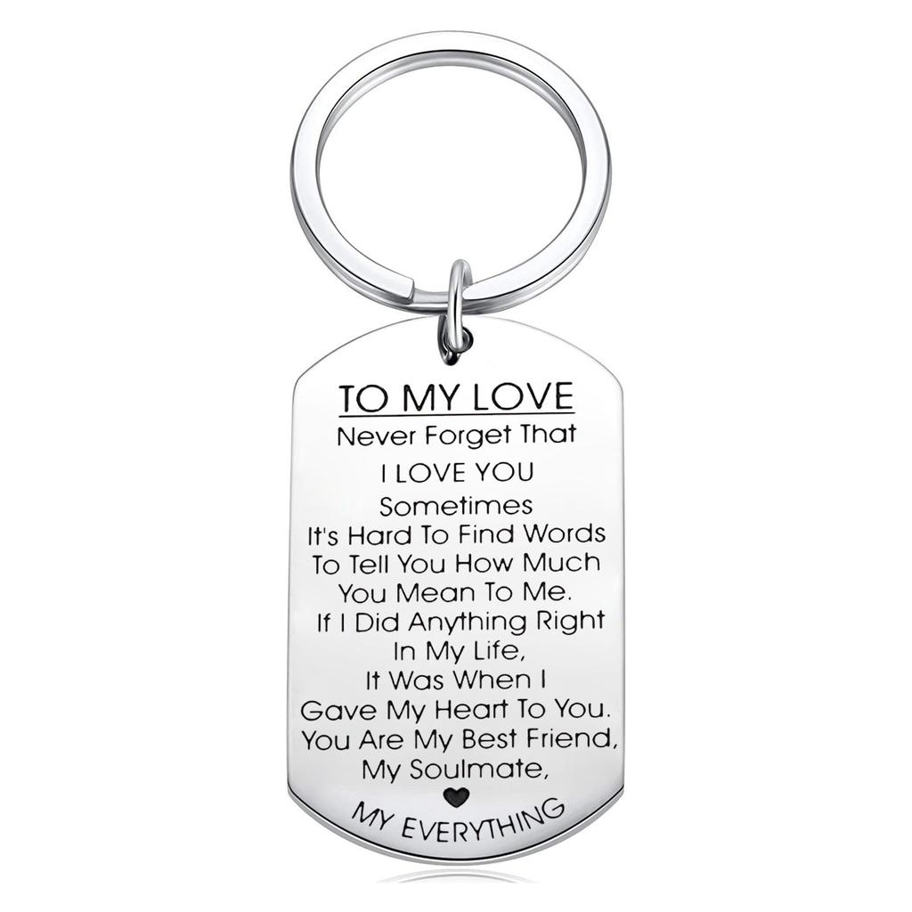 Wife Wedding Boyfriend Anniversary Lover Gifts Keychain Valentines Day Key Ring TO MY LOVE