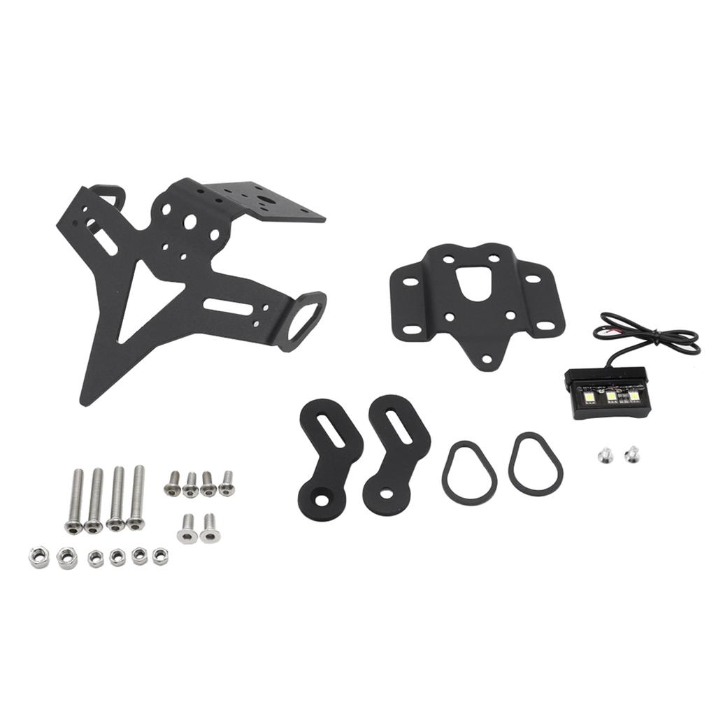 Compact & Reliable Motorcycle License Plate Holder Bracket with LED Waterproof Registration Brack Suitable for MT07