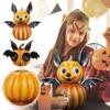 Cute Halloween Pumpkinfreak Statue Painted Bat Pumpkin Ornaments Pumpkinfreak Art Prop  Living Room