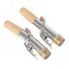 2 PCS Saxophone Neck Brass Mouthpiece Metal Sax Curved Necks and Straight Neck for Soprano Saxophone Instrument