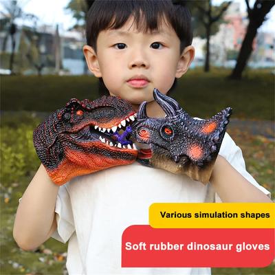 Weiche Handpuppen Dinosaurierkopf Modell Spielzeug Rollenspiel Haustier Katze Hund Neckspielzeug Tyrannosaurus Rex Hai Tier Cosplay Spielzeug Kindergeschenk