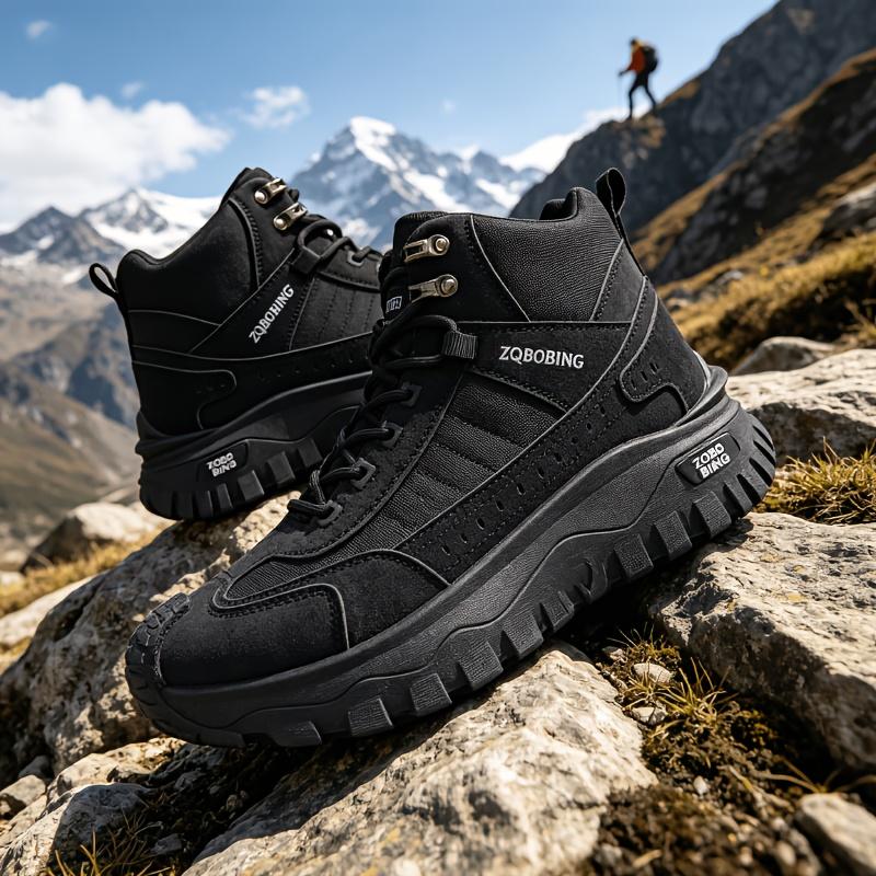 Bottes Baskets Décontractées Polyvalentes Mi-Hautes pour Homme Hiver/Automne