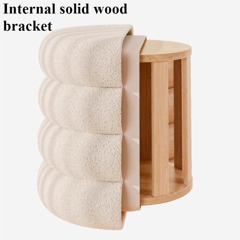 Sgabelli da soggiorno, tavolo da toeletta per camera da letto, sgabello rotondo, pouf nordici per ingresso, arredamento moderno e semplice per la casa.