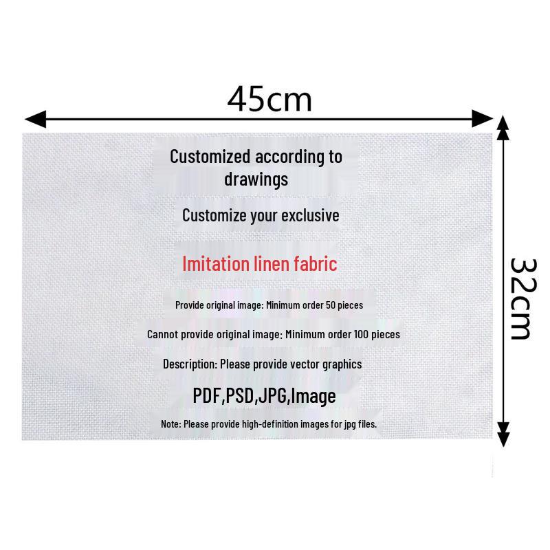 Durable Heat-Resistant Faux Linen Christmas Table Placemat