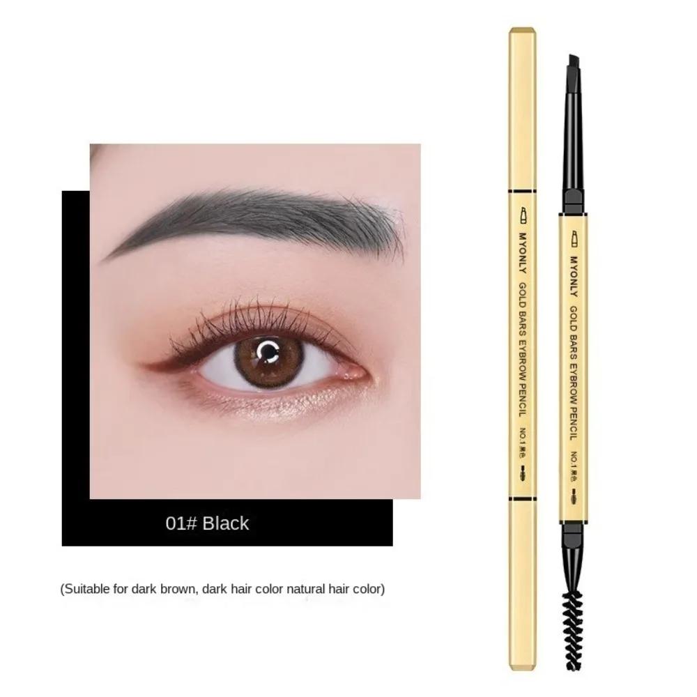 Hot Waterproof Double Ended Eyebrow Pencil Smudge-proof Lasting Eyebrow Pen With Brush Smooth Eyebrow Stick