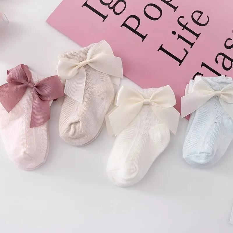 Baby Mesh Socks Bowknot Soft Cotton Newborn Sock Princess Infant Toddler Girls Cute Breathable Socks