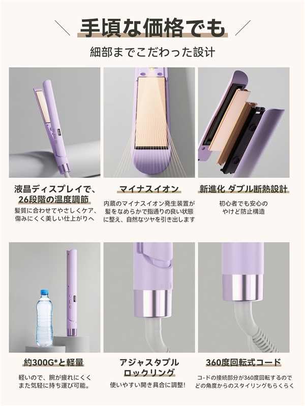 New Hair International 26 Temperature Professional Digital Temperature Rotating PSE Certified [2025 Model] 2-Way Straightener, Straightener, Curler,