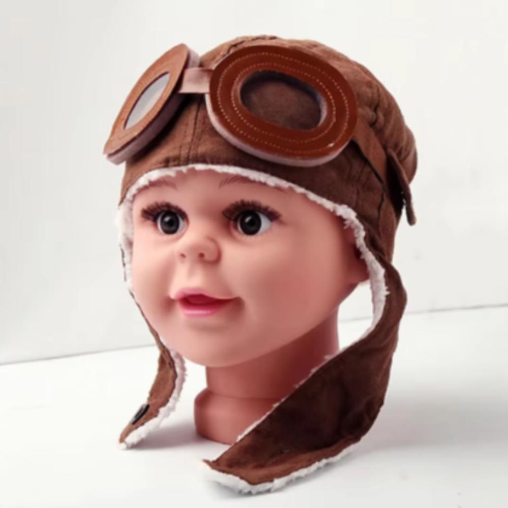 Módní zimní dětská čepice Ochrana uší Dětská čepice s klapkami na uši Dětské pilotní čepice Na podzim a zimu